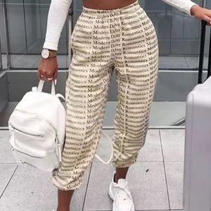 Women Letter Print Joggers